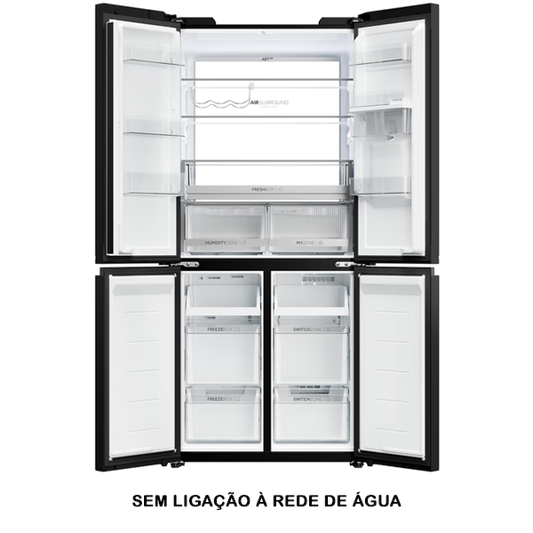 Frigorífico Americano HAIER HCKR7819DWGB | 459L, No Frost, Classe D