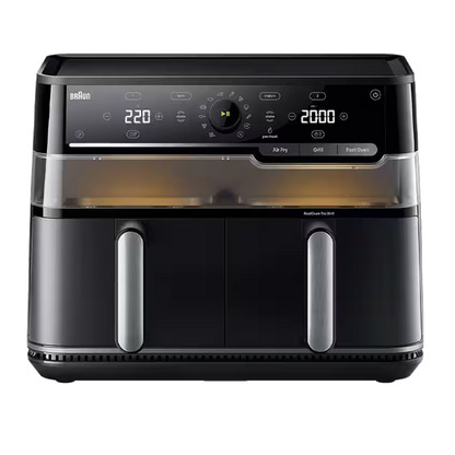 Fritadeira Air Fryer 3 em 1 BRAUN HF5073IBK | 6L, 2000W, 20 Programas