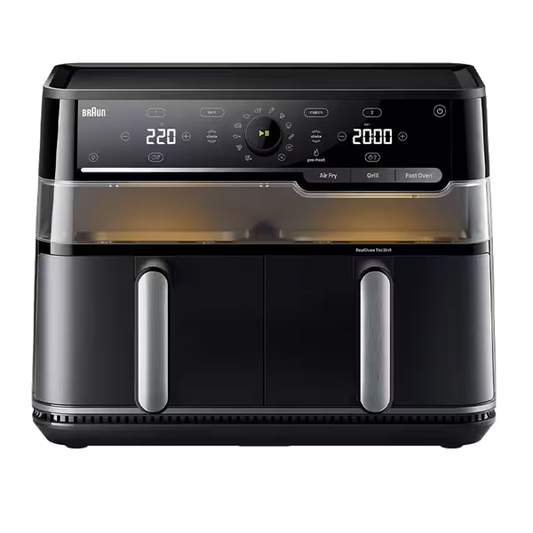 Fritadeira Air Fryer 3 em 1 BRAUN HF5073IBK | 6L, 2000W, 20 Programas
