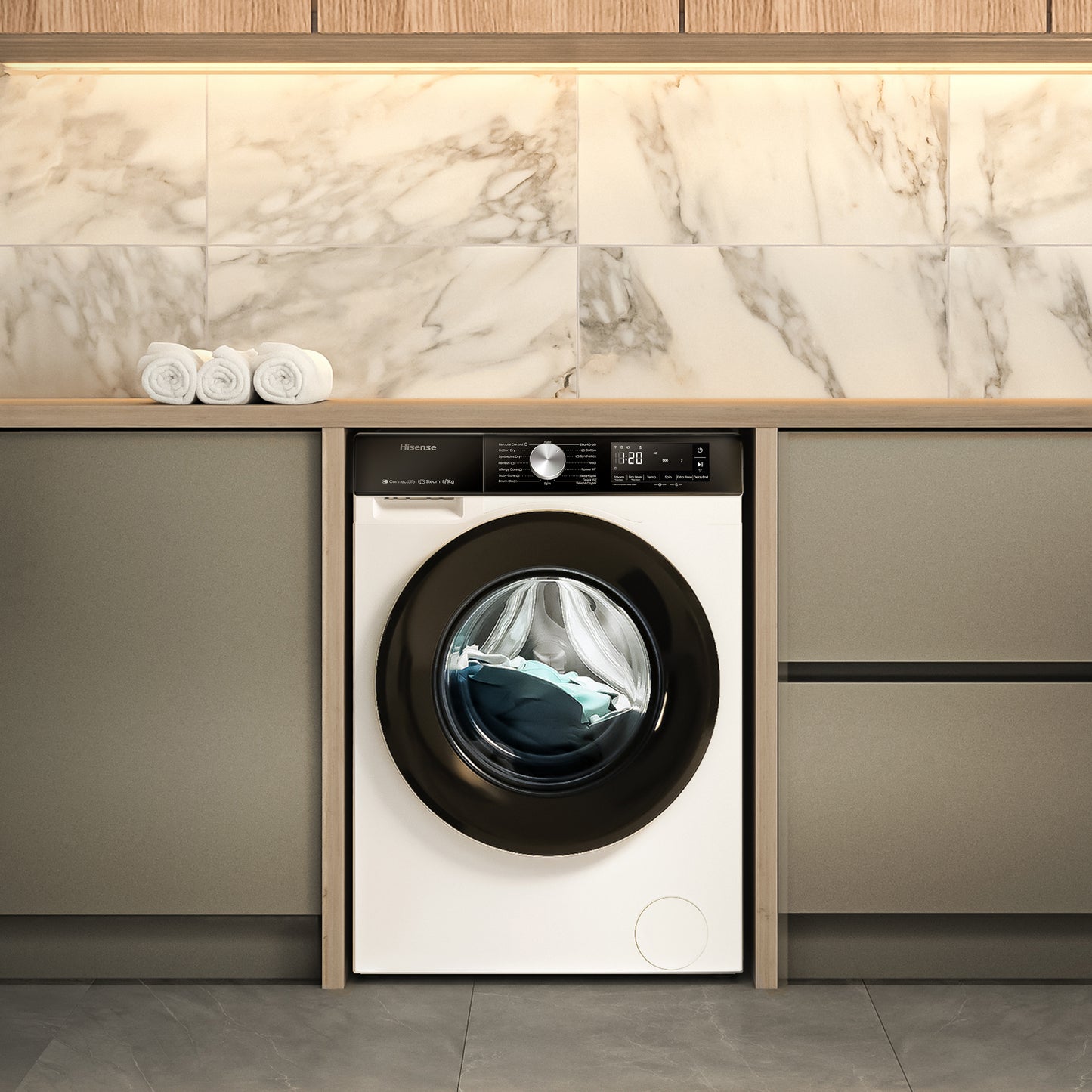 Máquina de Lavar e Secar Roupa HISENSE WD3S8043BW3 | 8/5kg