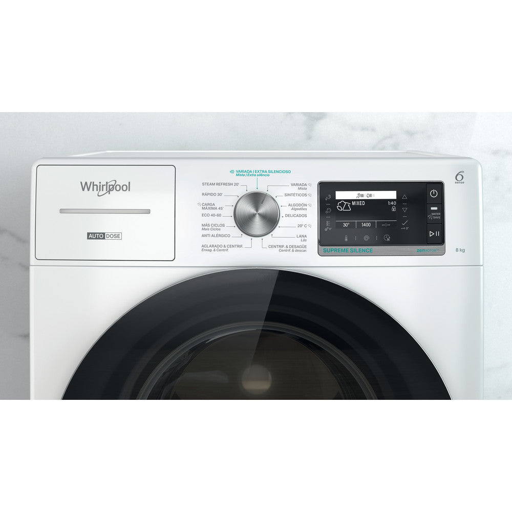 Máquina de Lavar Roupa Whirlpool W8W846WR | 8kg, Classe A