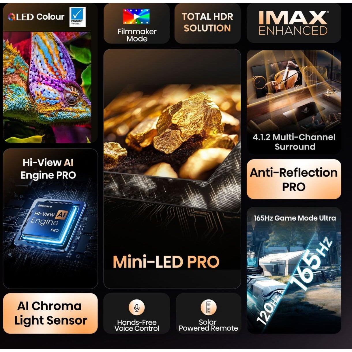 TV Hisense 55U8Q | 55", Mini LED, 4K, VIDAA