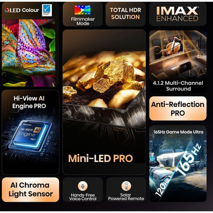 TV Hisense 55U8Q | 55", Mini LED, 4K, VIDAA