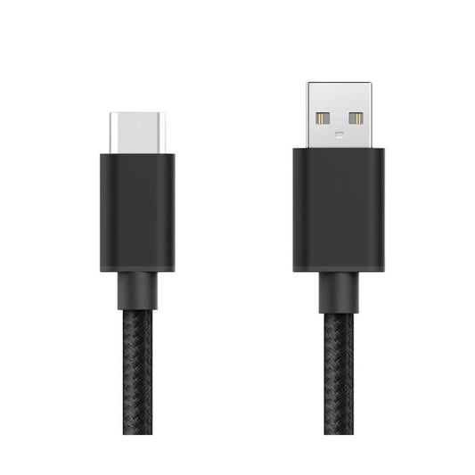 Cabo Tech Fuzzion BColor Type C Bk | USB-A para USB-C, Preto
