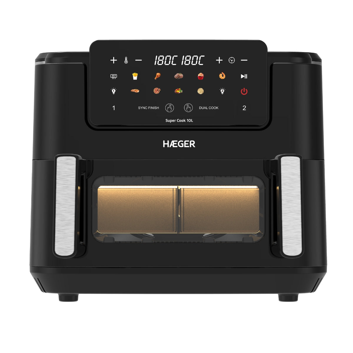Fritadeira Haeger Super Cook 10L | 10L, 2 Cubas, 2600W
