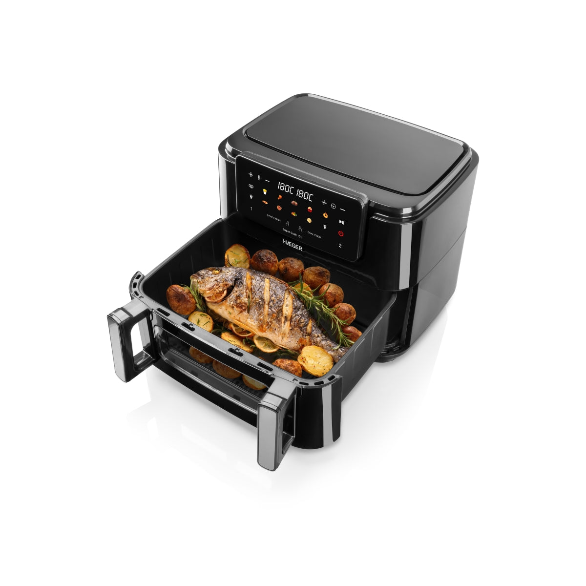 Fritadeira Haeger Super Cook 10L | 10L, 2 Cubas, 2600W