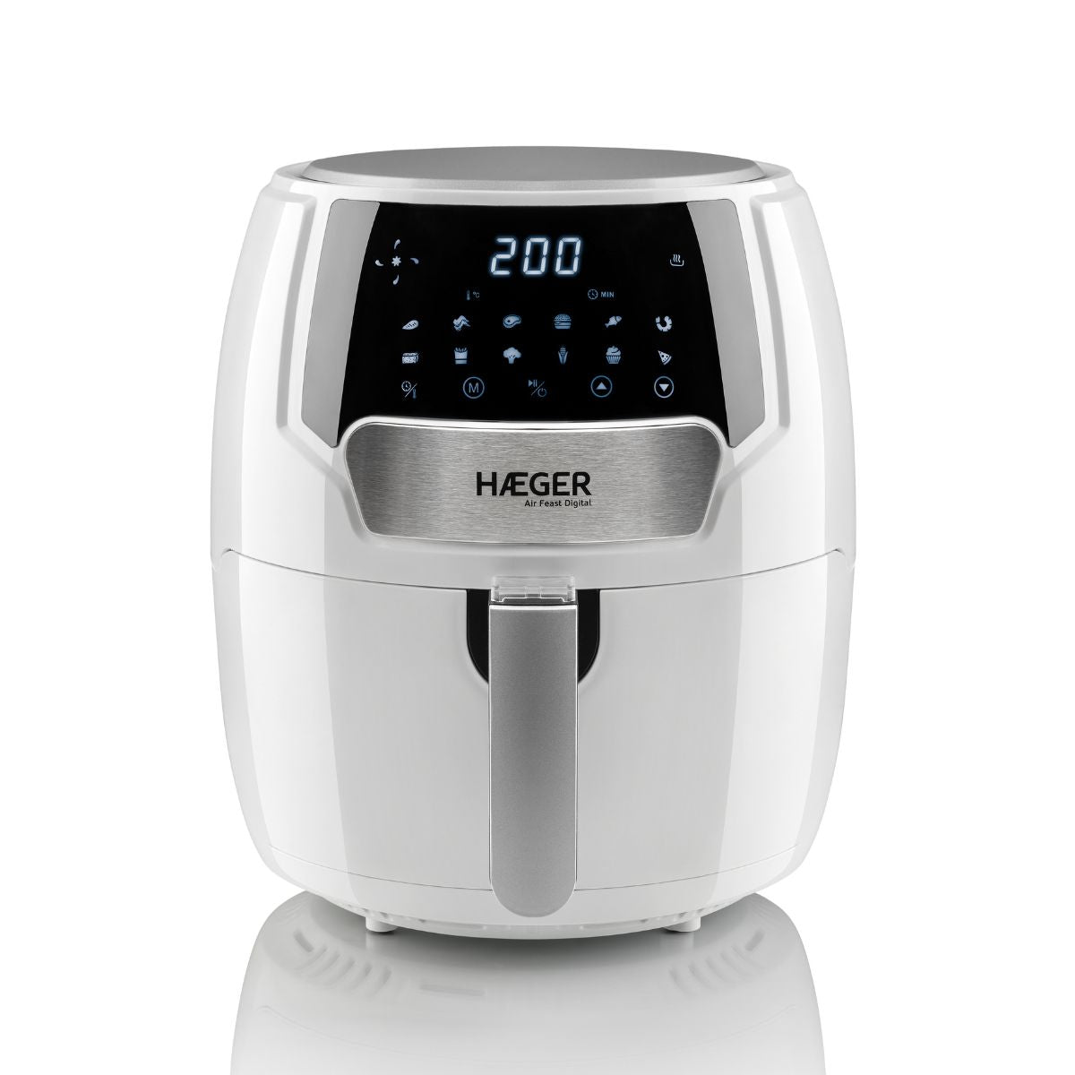 Fritadeira Sem Óleo Haeger Air Feast Digital White | 4.2L, Temperatura Ajustável