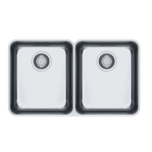 Lava-loiça Franke Aton ANX120 | 2 cubas, Aço Inox, 770mm