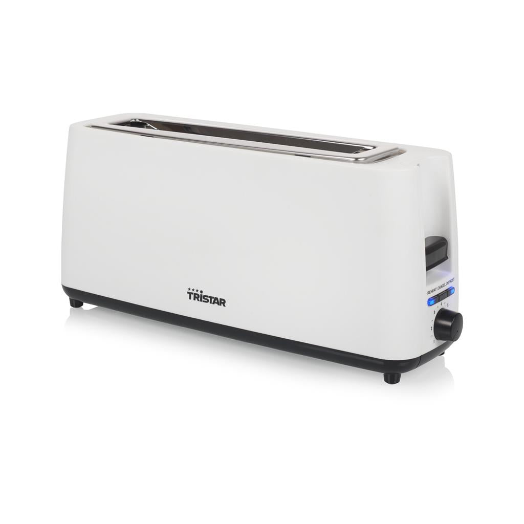 Torradeira Tristar 900W | Abertura longa, 7 níveis, Branco