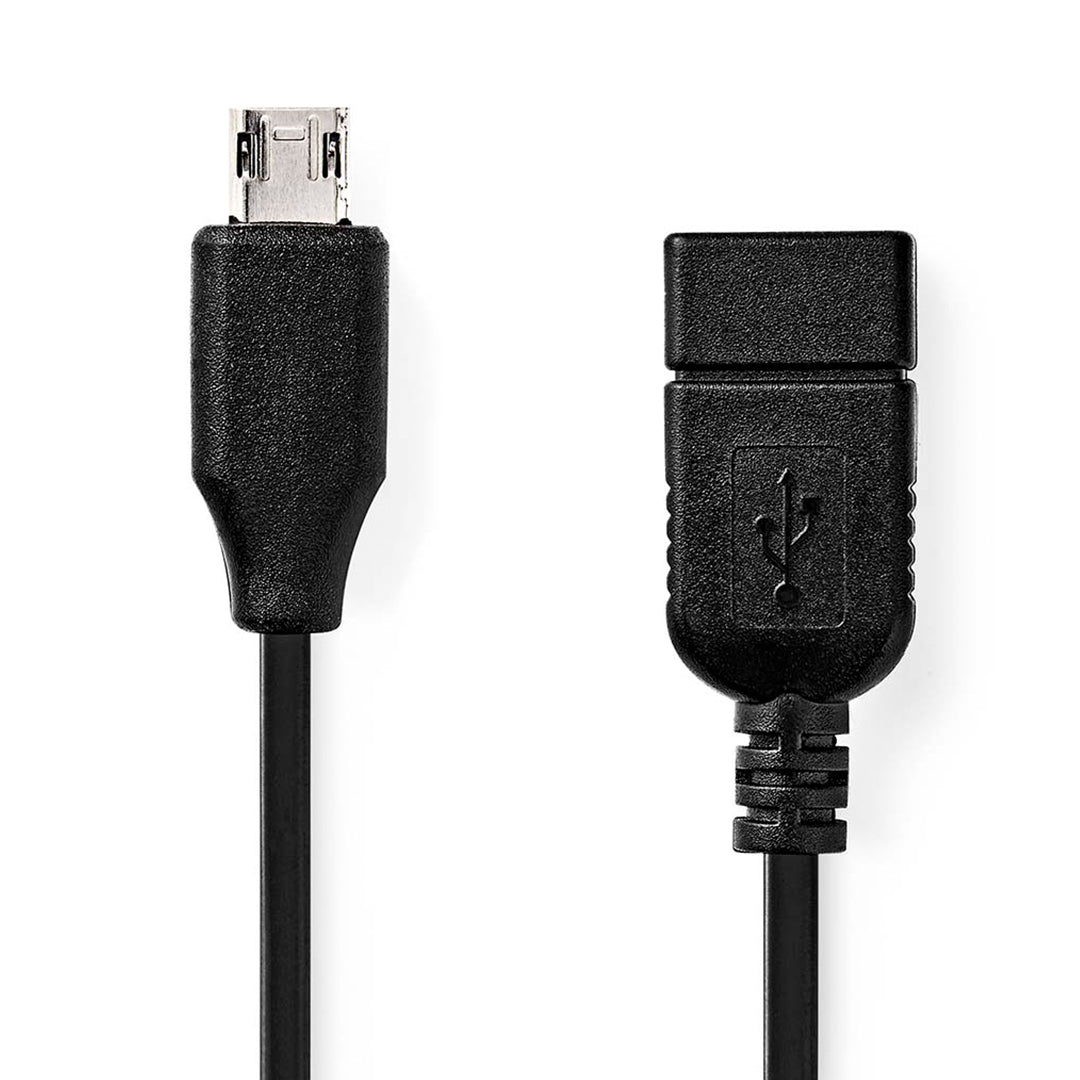 Cabo Adaptador Nedis Micro USB B para USB A | OTG, USB 2.0, 0.20m