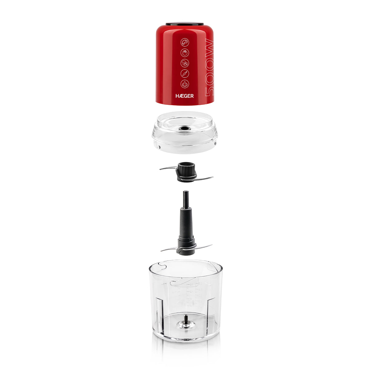 Picadora Haeger Chop Master | 500ml, 500W, 2 Velocidades