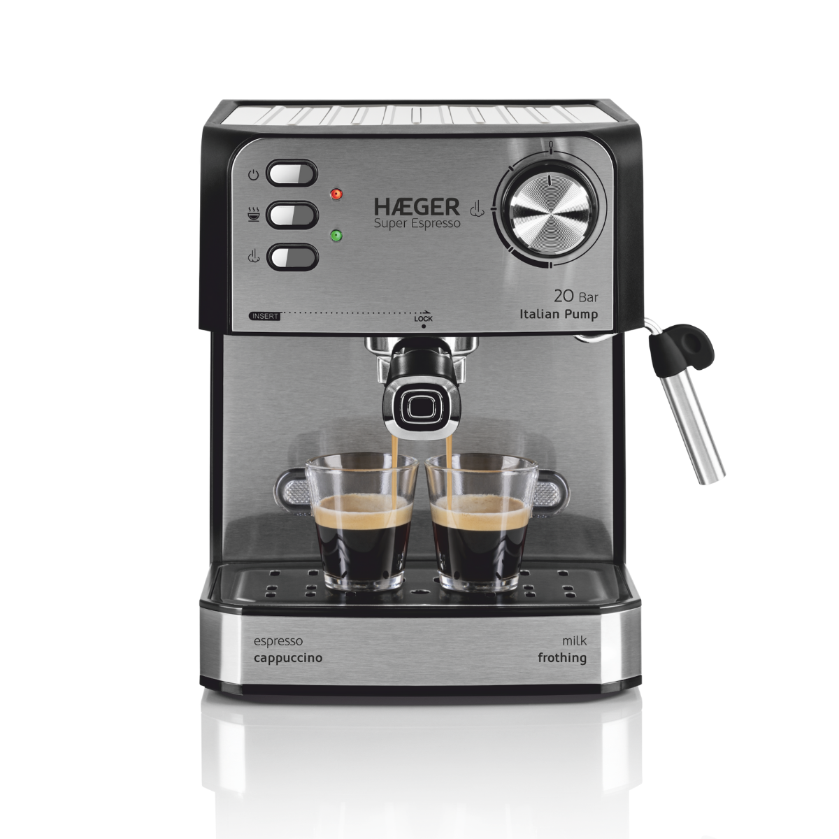 Máquina de Café Expresso Haeger Super Espresso | 20 Bar, 1,6L