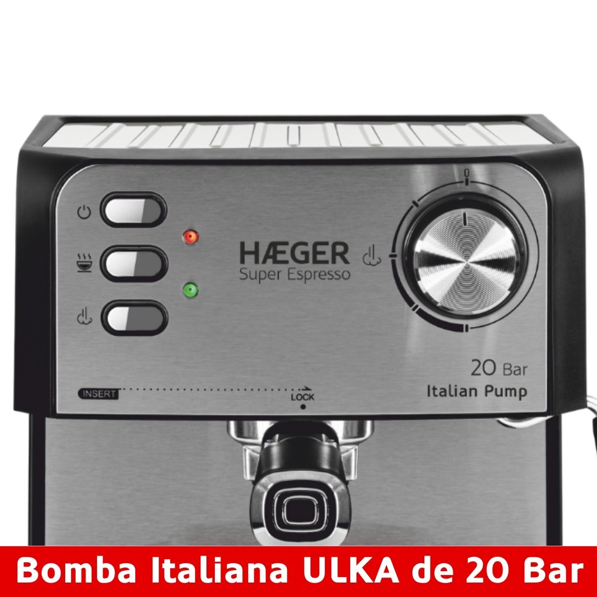 Máquina de Café Expresso Haeger Super Espresso | 20 Bar, 1,6L