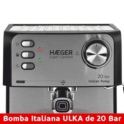 Máquina de Café Expresso Haeger Super Espresso | 20 Bar, 1,6L