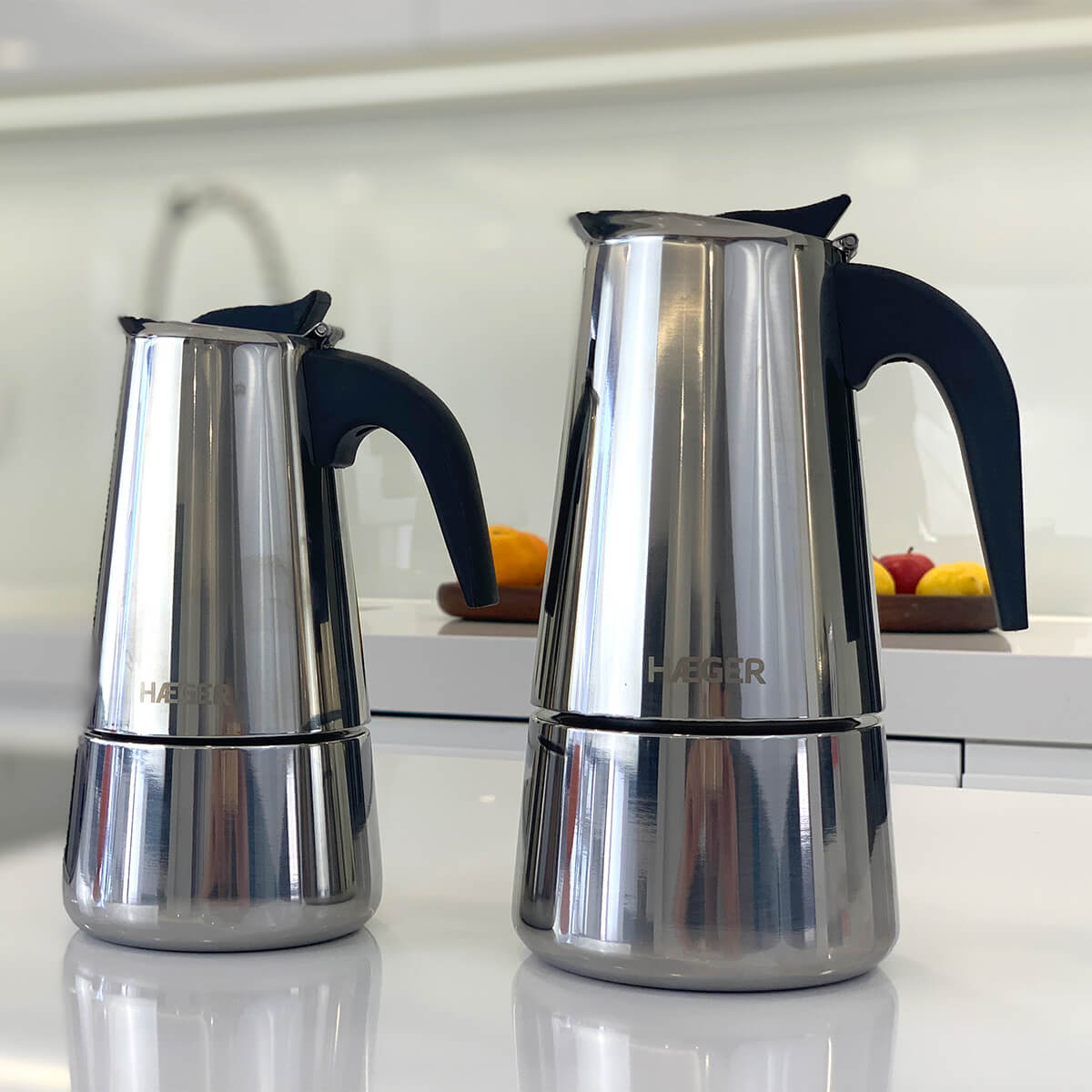Cafeteira Haeger Ss Moka Pot 10 | Inox, Capacidade 10 Chávenas, Base Segurança