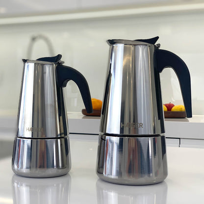 Cafeteira Haeger Ss Moka Pot 10 | Inox, Capacidade 10 Chávenas, Base Segurança