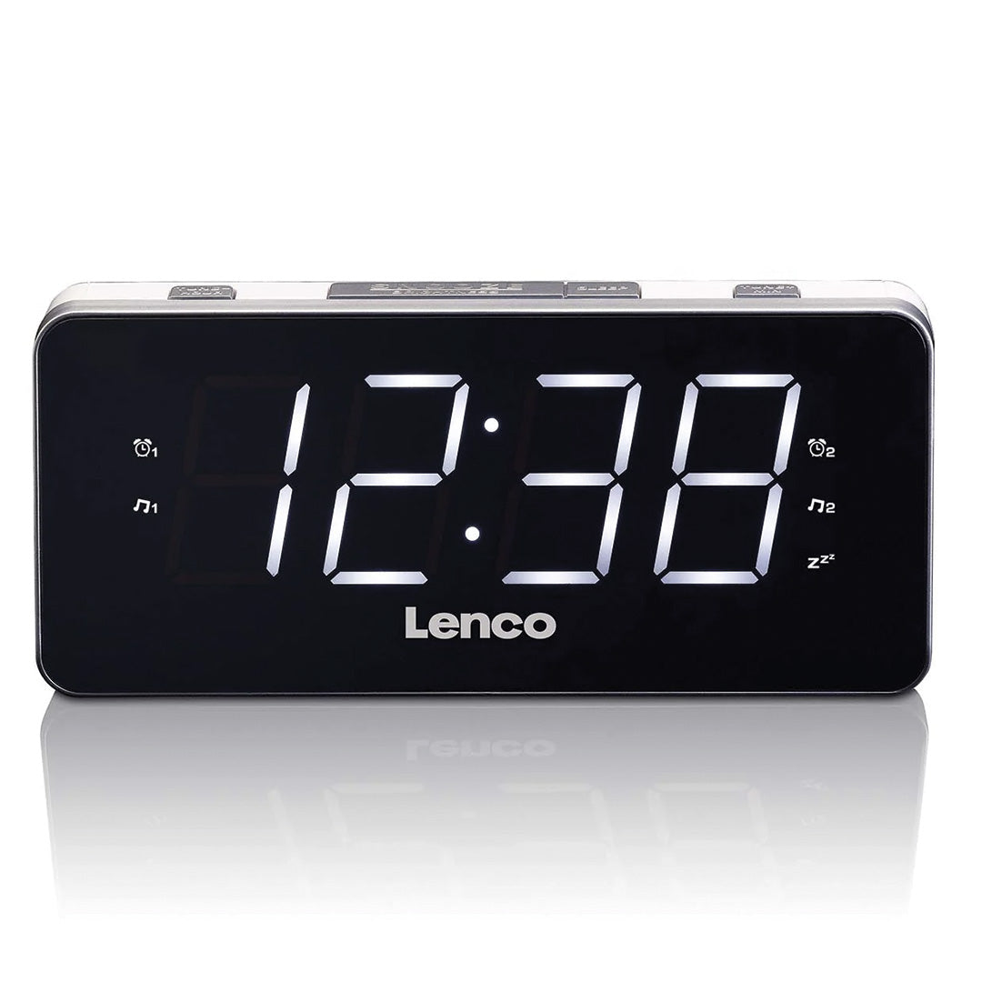 Rádio Despertador Lenco CR-18 | LED 1,8", Alarme Duplo, FM