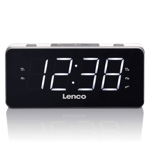 Rádio Despertador Lenco CR-18 | LED 1,8", Alarme Duplo, FM