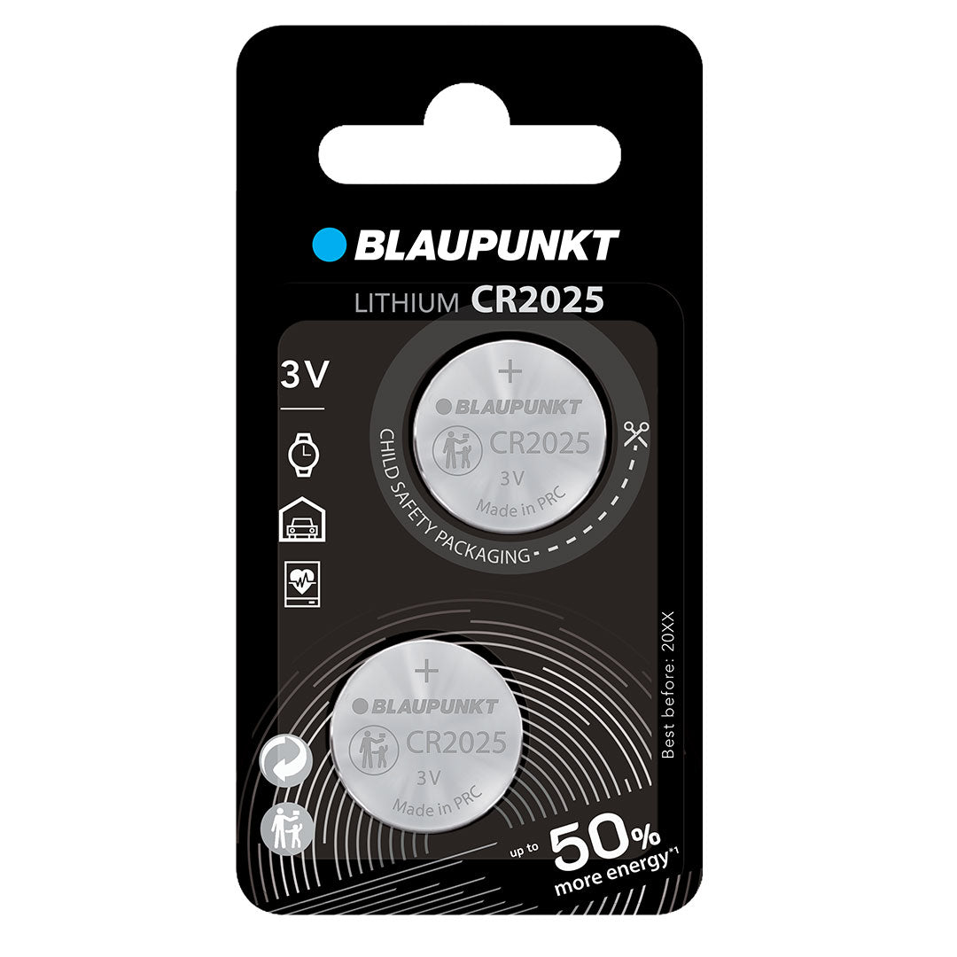 Pilha Lítio BLAUPUNKT CR2025 | 3V, Blister 2 Unidades