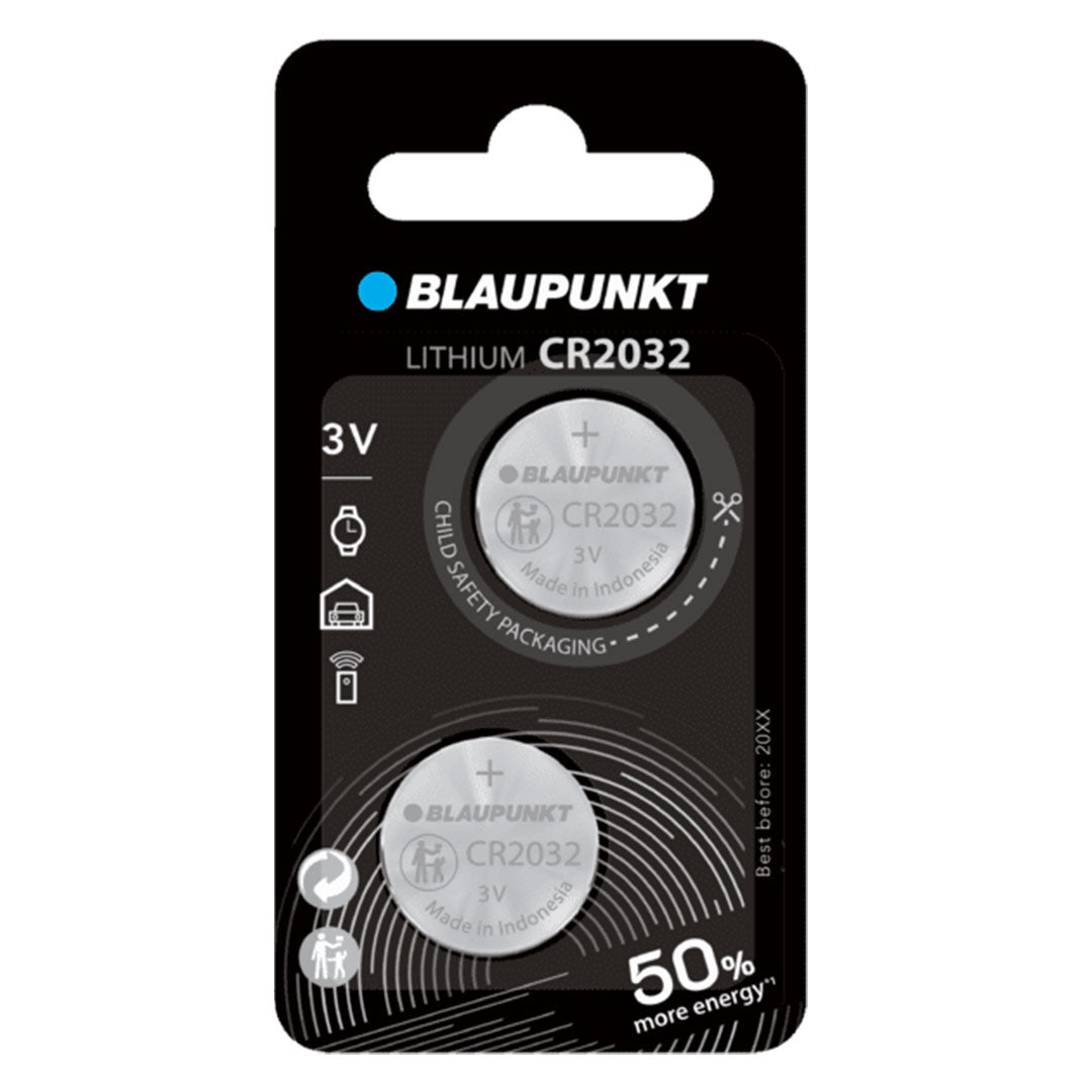 Pilha de Lítio Blaupunkt CR2032 | 3V, Blister com 2 Unidades