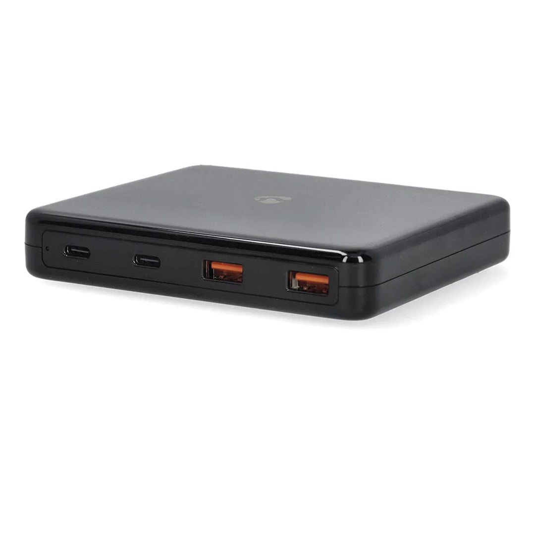 Carregador de Mesa NEDIS DCGPD65W100BK | 65W, GaN, USB-A/USB-C