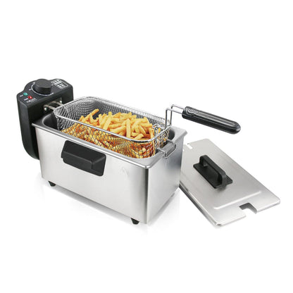 Fritadeira Elétrica Haeger Deep & Go | 3L, 2000W, Inox