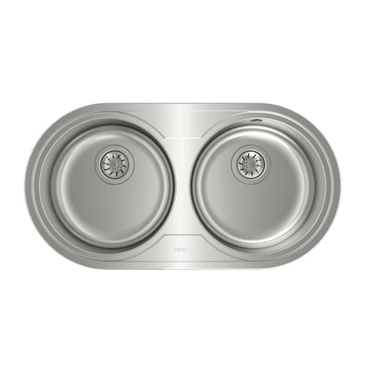 Lava-loiça Teka DR802C | 2 cubas, Inox, Encastre