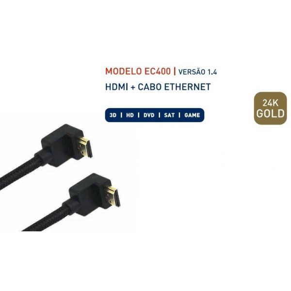 Cabo HDMI Lovit EC40015M | 1.5m, Slim, 24K Gold