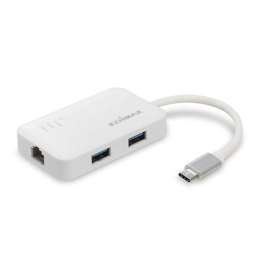 Hub USB NEDIS EU4308 | 3 Portas USB 3.0, Gigabit Ethernet, USB-C