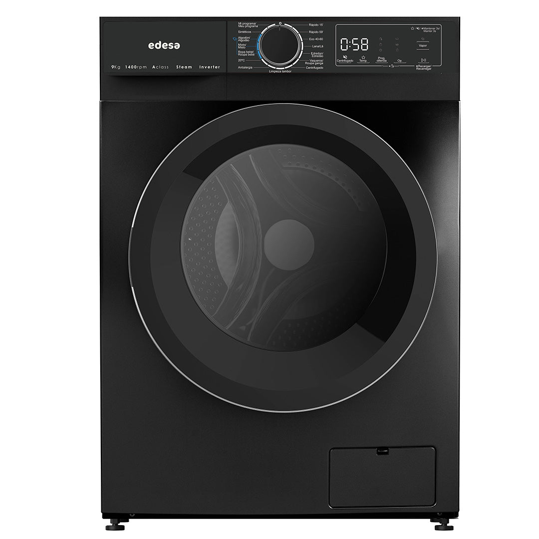 Máquina de Lavar Roupa Edesa EWF9400MTBK | 9kg, 1400rpm, Classe A