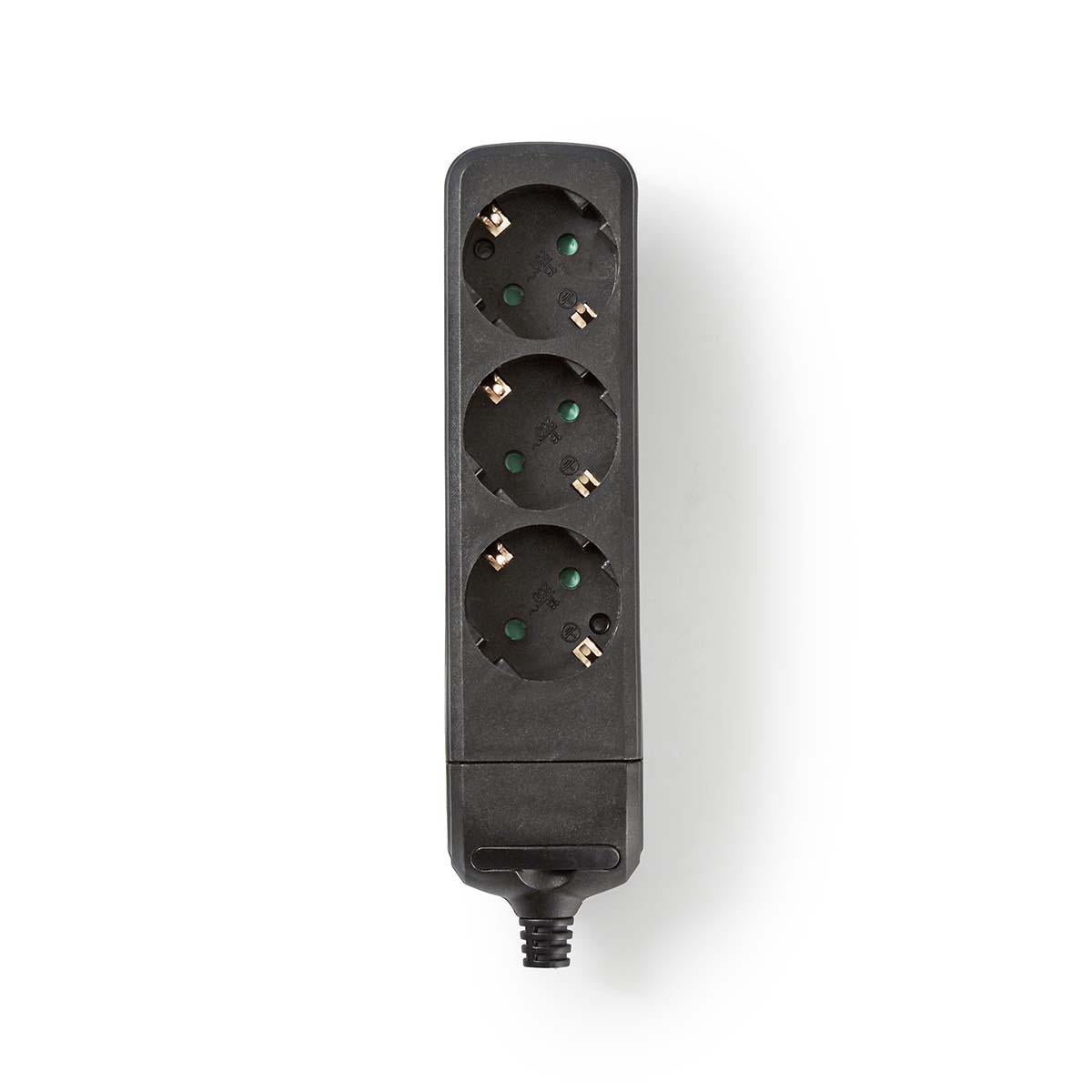 Extensão Elétrica NEDIS EXSO300F1BK | 3 Tomadas, Schuko, 16A