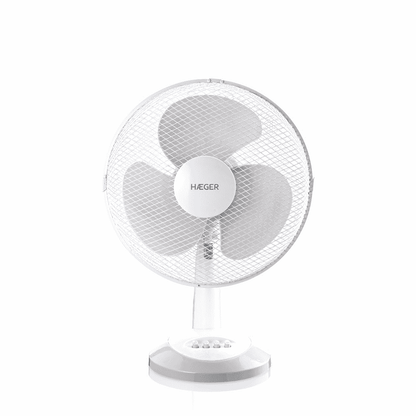 Ventoinha de Mesa Haeger Little Wind | 30 cm, 40 W, 3 Velocidades, Oscilação 90º