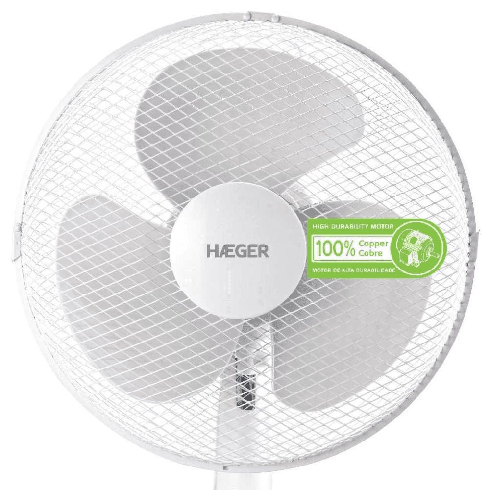Ventoinha de Mesa Haeger Little Wind | 30 cm, 40 W, 3 Velocidades, Oscilação 90º