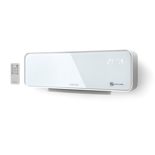 Aquecedor de Parede Haeger Ishine | 2000W, Cerâmico, Controlo Remoto