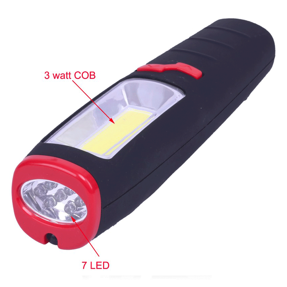 Lanterna Haeger Long Led Cob | 3W, 7 LEDs, Pilhas AA