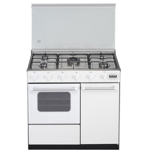 Fogão a Gás Zuman FQ52002BR | 5 queimadores, Forno a Gás 54L, Inox