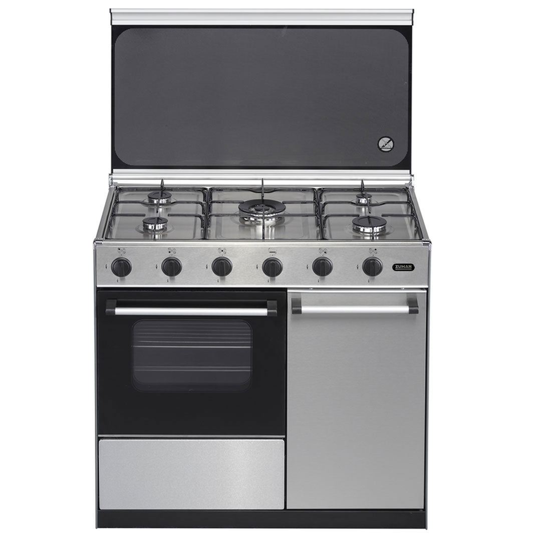 Fogão a Gás Zuman FQ52002X | 5 queimadores, Forno a Gás 54L, Inox