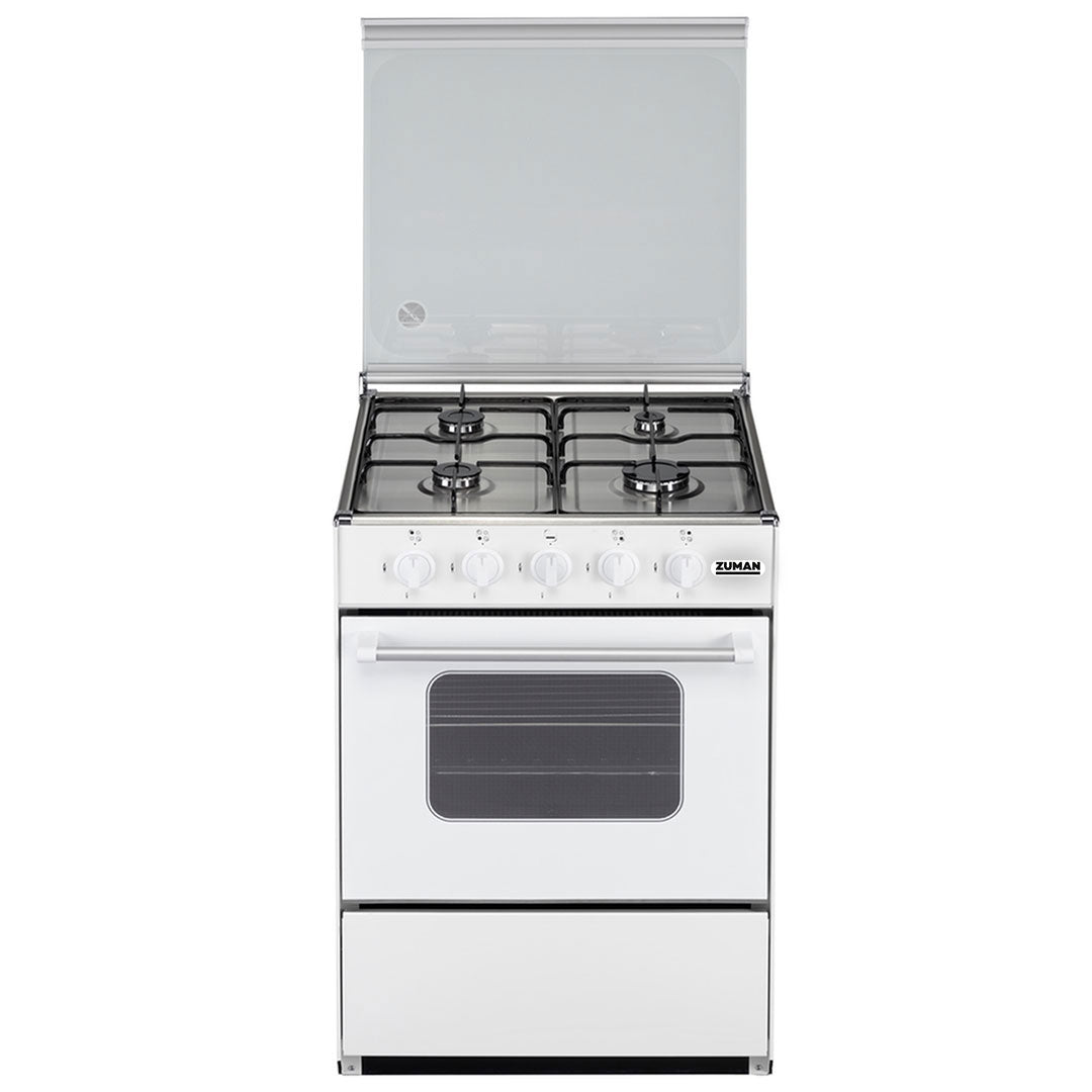 Fogão a Gás Zuman FQ62012BR | 4 queimadores, Forno a gás 54L