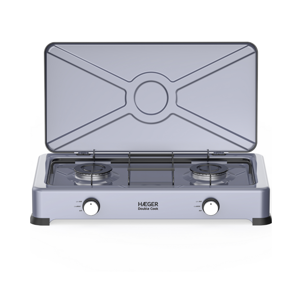 Fogão a Gás Haeger Double Cook | 2 Queimadores, Esmalte, Alumínio