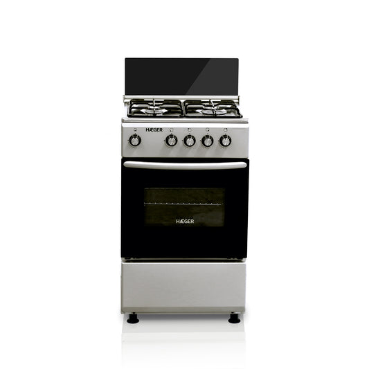 Fogão a Gás HAEGER GCSS5006D | 4 queimadores, Forno a gás, 46L