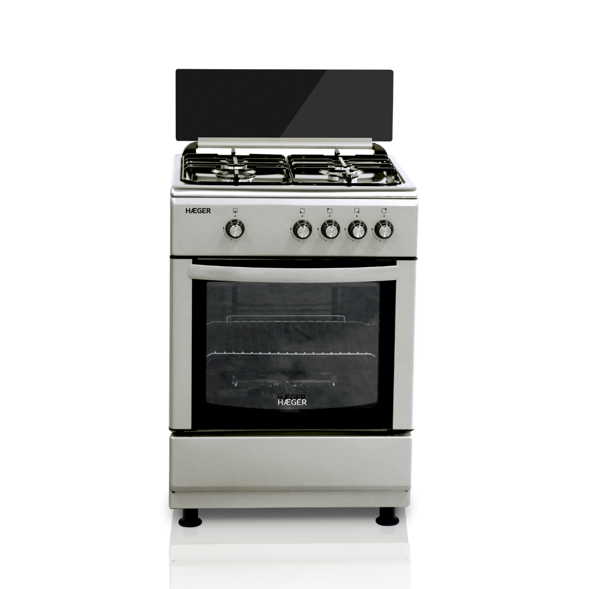 Fogão a Gás HAEGER GCSS6011B | 4 queimadores, Forno a gás, 64L