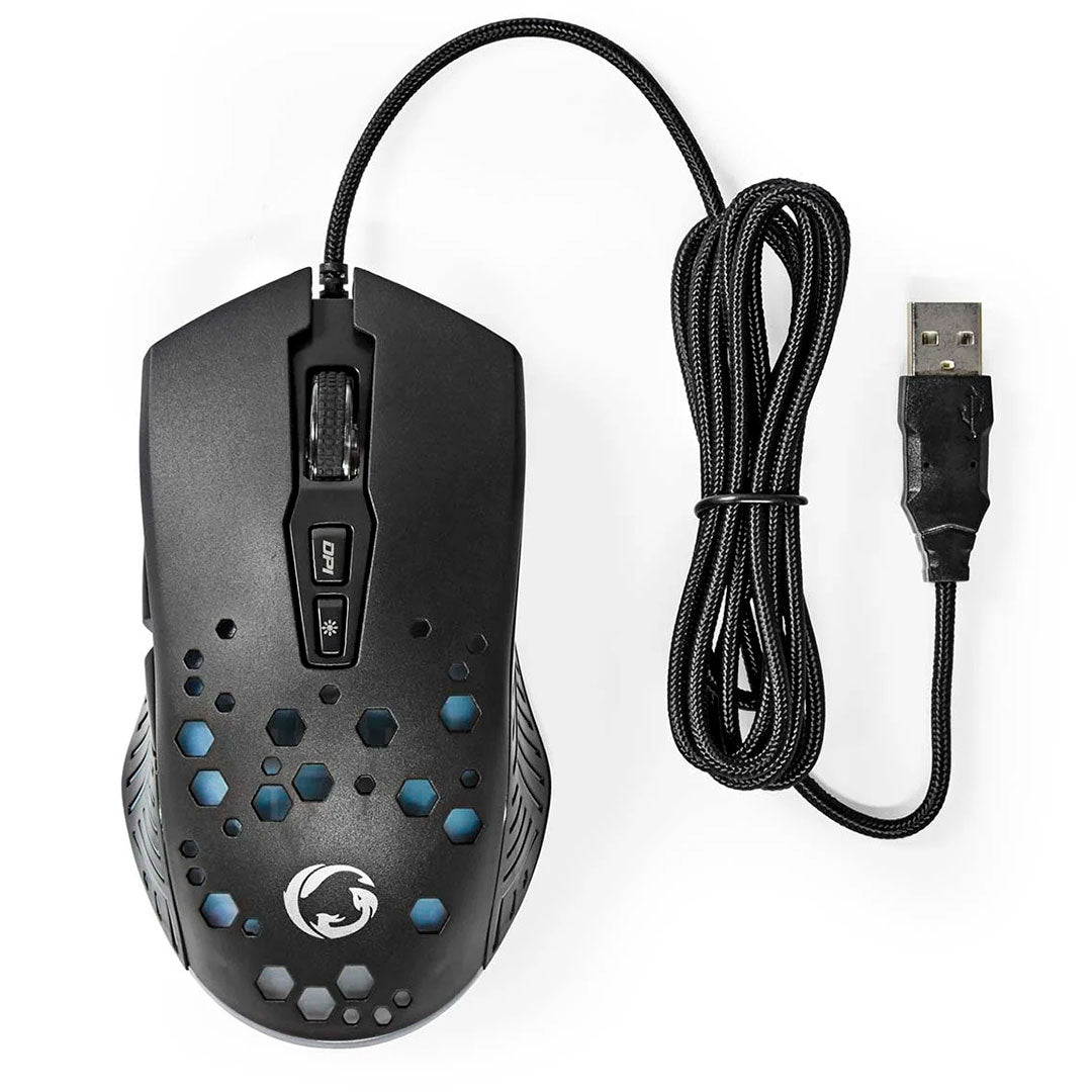 Rato Gaming NEDIS GMWD410BK | 7200 DPI, RGB, 7 Botões
