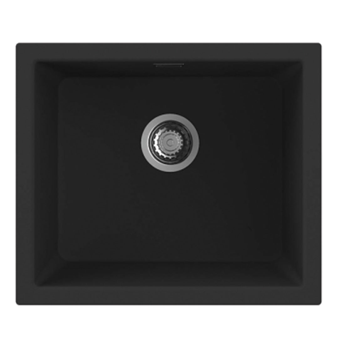 Lava-loiça NODOR NorGranite 45.40 1B BK | Quartzo, Undermount, Preto