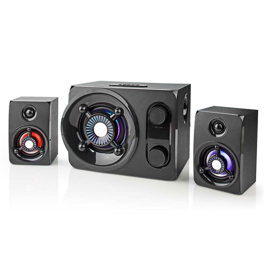 Coluna Bluetooth Nedis 2.1 75W | Subwoofer, USB, SD