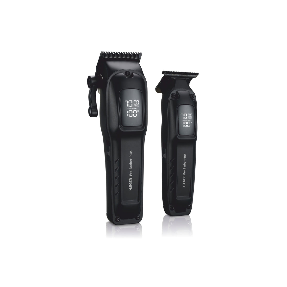 Conjunto Aparador HAEGER Pro Barber Plus | Ecrã LED, USB-C, 10 Pentes