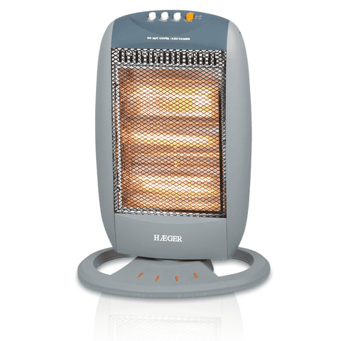 Aquecedor Halogéneo Haeger Halo 1200 Plus | 1200 W, Oscilante, Proteção Queda