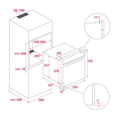 Forno Elétrico TEKA Hsb6266 | 70L, 250ºC, Airfry
