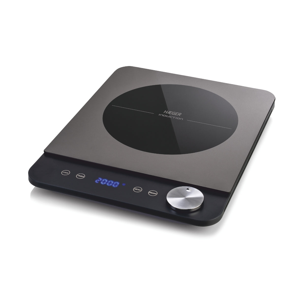 Placa de Indução HAEGER Super Slim | 10 Níveis, 2000W, Vidro Temperado