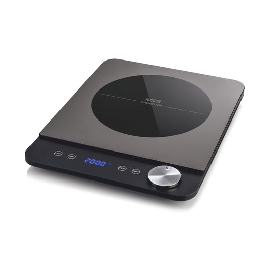 Placa de Indução HAEGER Super Slim | 10 Níveis, 2000W, Vidro Temperado
