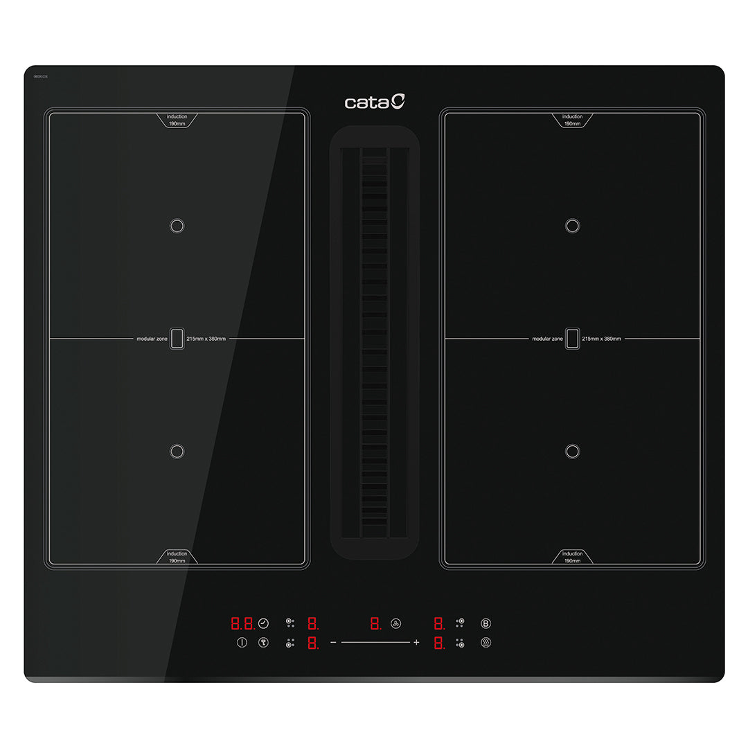 Placa de Indução CATA IAS 6024 | 4 zonas, 59cm, 7,4kW